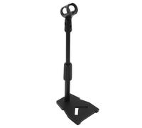 Hemobllo Table Top Microphone Stand Adjustable Height Metal Desktop Live Streaming Mic Holder Black with 3/8' to 5/8' Converter for Music