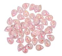 Hemobllo Teardrop Rhinestones Flatback 50Pcs Phoenix Tail Resin Gems for DIY Jewelry and Craft Embellishments
