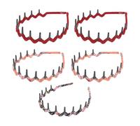 Hemobllo Teeth Comb Headbands Made of Chiffon and Leopard Pattern 5pcs and Versatile and Stress Relieving Hair Accessories Color Suitable for Washing Your Face