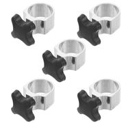 Hemobllo Telescopic Walking Stick Lock Clamp and Wide Compatibility Preventing Collapsing 5pcs Metal Fixing Collar with Hand Twist Knob, Lightweight for Elder Canes and Crutch Tubes