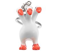 Hemobllo Three-headed Goose Keychain Aesthetic Keychain Animal for Backpack Hanging Key Pendants Funny Keyring Ornament