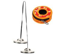 Hemobllo Tibetan Tingsha Bell Small 7.5cm Handcrafted Pure Copper Yoga Cymbals Meditation Bell Set with White Copper Glossy Finish for Buddhist Mindfulness and Relaxation