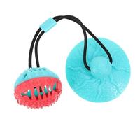 Hemobllo Tpr Dog Chew Suction Ball with Food Dispenser, Interactive Energy-reducing Dog Ball for Teeth Cleaning and Self-playing Tug, Suitable for Pet Training and Chewing