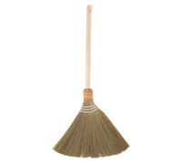 Hemobllo Traditional Vietnamese Corn Whisk Broom with Handle Handmade Natural Sweeping Brush for Floor Cleaning Indoor Outdoor Use in Garden Garage yard and Driveway