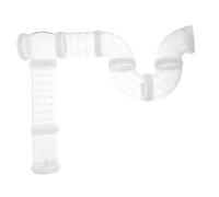Hemobllo Transparent Hamster Tube with Flexible Connectors Modular DIY Pet Cage Tunnel for Small Animals Space Saving Exercise for Rats Mice Gerbils Portable and Quiet Play Playground