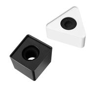 Hemobllo Triangle and Square Microphone Logo Flags, Sturdy ABS Plastic, Large Flat Surface for Custom Logos, Suitable for Live Broadcasts and Interviews