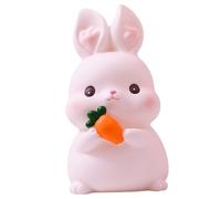 Hemobllo Unbreakable Bunny Piggy Bank Small Vinyl Rabbit Money Saving Jar for Bedroom Decor and Birthday