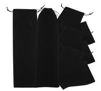 Hemobllo Universal Curling Iron Bag and Flat Iron Pouch, Heat Resistant Velvet Storage Case with Compact Size and Travel-Friendly Design, Protective Hair Tools Holder for-The-Go Use