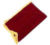 Hemobllo Upright Piano Protective Cover Dustproof Half Draped Design Soft Velvet Material Wine Red Color Elegant Decorative Piano Top Cover Suitable for Home Use