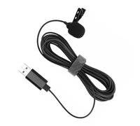 Hemobllo USB Lavalier Microphone Aluminium Alloy Condenser Mic with Multi-angle Adjustment and 360-degree Pickup for Lectures and Game Voice Streaming on PC and Laptop