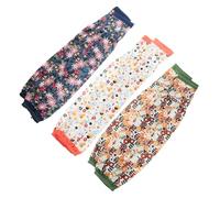 Hemobllo UV Protective Gardening Arm Sleeves for Women - 3 Pairs Cooling Ice Silk Sunblock Sleeves with Floral Patterns, Loose Fit, Thorn Resistant for Outdoor Gardening and Farming