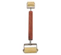 Hemobllo V-Shape 3D Face Massage Roller for Women with Stainless Steel and Wood Material, Gentle Rolling Action for Enhanced Absorption of Skincare Products, for Daily Routine and Skincare