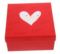 Hemobllo Valentines Day Red Gift Packaging Box with Lid Sturdy Wedding Present Box Multifunctional Jewelry Packaging and Candy Storage Container for Keepsakes and Eternal Flowers