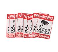 Hemobllo Video Surveillance Warning Stickers 10 Sheets Self Adhesive Security Camera Signs Outdoor Use No Trespassing Alert for Yard Gate Home Safety