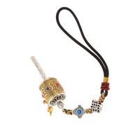 Hemobllo Vintage Blessings Pendant Style Car Tibetan Hanging Ornament Positive Alloy Protection Charm for Decoration Bringing Energy and Unique Retro Aesthetic Interior