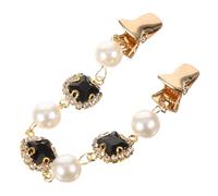 Hemobllo Vintage Pearl Brooch Sweater Clip for Women Elegant Imitation Pearl Shawl Pin Metal Cardigan Collar Accessory Retro Style Dress and Shirt Clips for Back Cinch and Bolero Cardigan