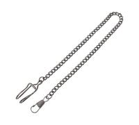 Hemobllo Vintage Pocket Watch Chain with Clip for Jeans Belt Loops | Metal Construction, 37.00x1.20x0.60cm Size, Brushed Matte Finish for Formal Events