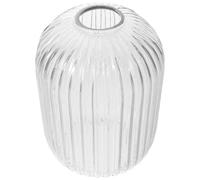 Hemobllo Vintage Ribbed Glass Ceiling Lamp Shade Lantern 140X200Mm Cylinder Replacement Pendant Light Fixture Compatible E27 Bulbs for Kitchen