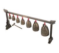Hemobllo Vintage-style Chinese Bell Instrument Made of Zinc Alloy, Single-layered Percussion Chime to Enhance Rhythm and Focus, for Home and Office Decoration