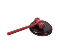Hemobllo Vintage Style Judge Gavel with Base Wooden Hammer for Auction and Legal Judgement Comfortable for Lawyers and Courtroom Display