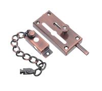 Hemobllo Vintage Style Privacy Door Chain Lock with Red Bronze Finish Reinforced Security Chain Bolt for Bedroom and Internal Doors for Home Protection