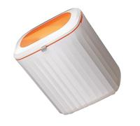 Hemobllo Wall Mounted Kitchen Trash Can with Lid 8l, Medium Hanging Waste Bin for Home Use, Slide Cover Design in Sunshine Orange, Household Compost Garbage Container