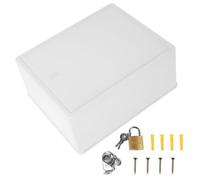 Hemobllo Wall Mounted Milk Box with Lock Sturdy Plastic Container for Outdoor Milk and Mail Storage Compact Space-Saving Organizer 8.5X6.7X3.7 Inch for Home and Garden