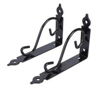 Hemobllo Wall Shelf Support 2Pcs Iron Brackets Triangle Fixing Brackets Retro Industrial Design for Living Room