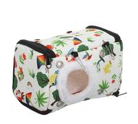 Hemobllo Warm Cotton Bird Cage Bed for Small Parakeets - Hanging Plush Snuggle Nest with Chain, Cozy Hideaway Sleeping Hut for Budgies, Cockatiels, and Small Birds in Winter