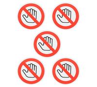 Hemobllo Warning Sign Adhesive 0.98 Inch Safety Labels 5 Pack for Hazardous Equipment and Manufacturing Plant Use Sturdy Do Not Touch Decals