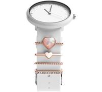 Hemobllo Watch Band Charms - 4 Pcs Watch Band Decorative Rings Heart Shaped Metal Accessories Charms Compatible with Series 9 8 7 6 5 4 3 2 1 Silicone s, Rose Gold