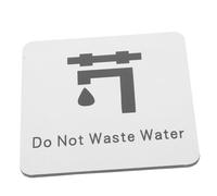 Hemobllo Water Saving Sign Stop Wasting Water Bathroom Alert Notice Wall Decor Conservation Poster for Home School Office Restroom Usage