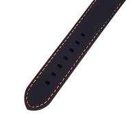 Hemobllo Waterproof Silicone Watch Band 24mm Replacement Strap Soft and Sturdy for Swimming and Fitness, Black Silicone Watch Strap Comfortable and Skin-friendly
