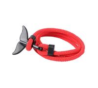 Hemobllo Whale Tail Couple Bracelet Red String Braided Chain Ocean Anchor Wristband Simple Stylish Daily Link Jewelry for Women Men