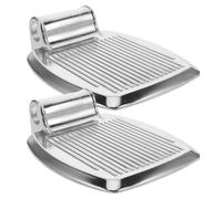 Hemobllo Wheelchair Foot Rest Attachment Mobility Accessory 2pcs Aluminum Alloy with 19mm Hole Diameter, Easy Installation and Snug Fit, Suitable for Wheelchairs and Push Scooters