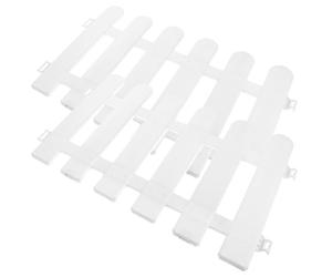 Hemobllo White Plastic Villa Fence Outdoor Decorative Landscape Fence Assemblable and Free Stretching for Guesthouse