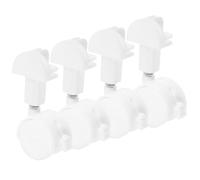 Hemobllo White Stem Casters 4Pcs Double Wheel with Brake for Pet Cage Replacement and Furniture Floor Protection for Home Accessories