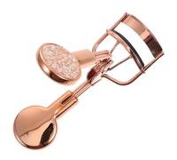 Hemobllo Wide-Angle Rose Gold Eyelash Curler with Stainless Steel Clamp, Portable Handheld Lash Curling Tool for Natural Lash Lift and Makeup Application