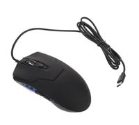 Hemobllo Wired Usb-c Mouse for PC and Tablet with Illuminated Design, Quiet Click, 6-button Layout, Adjustable 800-2400 Dpi, Abs Material, for Office and Gaming Use