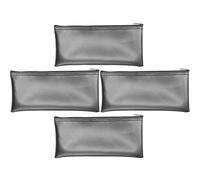 Hemobllo Wireless Mic Pouch 4Pcs Black PU Leather Storage Bag with Dustproof Feature for Travel