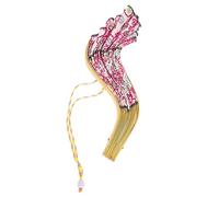 Hemobllo Women Foldable Bamboo Sun Hat Wide Brim Beach Hat with Fan Summer Outdoor UV Protection Shade for Travel and Vacation Pink Floral Pattern