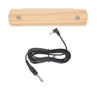 Hemobllo Wood Acoustic Guitar Pickup Soundhole, No-drill Active Folk Guitar Pickup with Clip-on Design, Compatible with Classical, Ukulele, and Mandolin for Live Performance