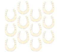 Hemobllo Wood Chips 12pcs Creative Heart-Designed Horseshoe Shaped Unfinished Wood Pieces Suitable for Painting and Writing, for DIY and Home Decorations