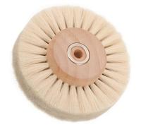 Hemobllo Wood Core Polishing Brush with Soft White Bristles Durable Multi Row Round Brush Wheel for Rust Removal and Crevice Cleaning Reusable Drill Attachment for Precise Surface Polishing