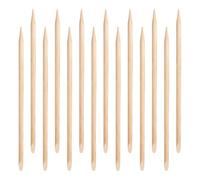 Hemobllo Wood Cuticle Sticks with Pointed and Flat Ends Sturdy Manicure Supplies 100pcs for Pushing Back Cuticles and Cleaning Nails for Beauty Shop or Trip Use