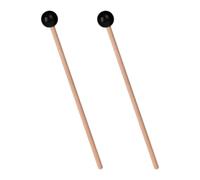 Hemobllo Wood Drum Sticks Excellent for Articulation and Comfortable Playing 2pcs with Rubber Heads for Steel Tongue Drum Mallets for Music Performance and Practice
