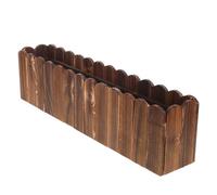 Hemobllo Wood Flower Boxes Window Boxes Garden Restaurant Decor Brown Wood Foam Rectangular Rustic Minimalist DIY Plant Basket Container Artificial Flower Pot Fence with Moderate Capacity