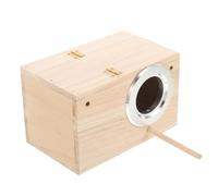 Hemobllo Wooden Bird Nesting Box for Parakeets Cockatiels and Small Birds Easy to Assemble Breeding Nest Outdoor Shelter for Finches and Sparrows Provides Warmth and Safety from Predators