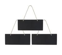 Hemobllo Wooden Chalkboard Message Tag Hanging Sign with Hemp Rope, Multi-Purpose Mini Blackboard for Office on The Go, Reusable Black Writing Board to Minimise Paper Waste
