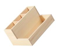 Hemobllo Wooden Cosmetics Storage Box for Home Multi-grid Jewelry Organizer Case Ring Storage Case with Lid Desktop Makeup Display Holder